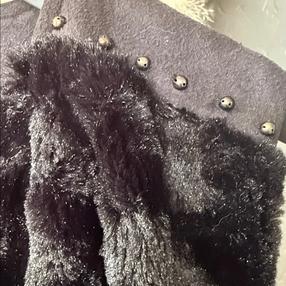 NWT REBA DESERT ROSE FAUX FUR FRINGE VEST XL SOFT COZY WARM - Picture 7 of 8